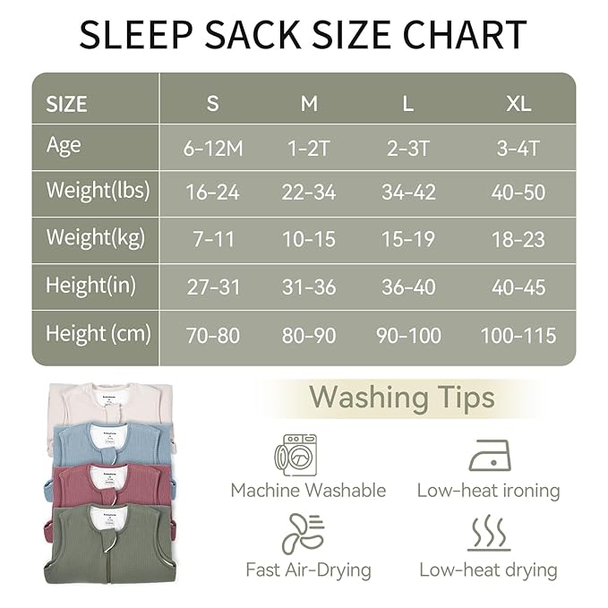 Rayon Made from Bamboo Toddler Sleep Sack with Feet 3t-4t 1.0 Tog Breathable Sleep Sack 36-48 Months Ultra Soft Baby Wearable Blanket with Legs Unisex Sleeping Bag with 2-Way Zipper