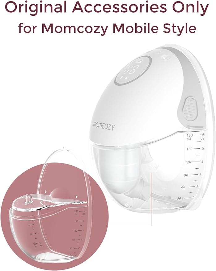 Momcozy Mobile Style | M6 Flange 27mm & Milk Collector, Original Mobile Style | M6 Breast Pump Replacement Accessories
