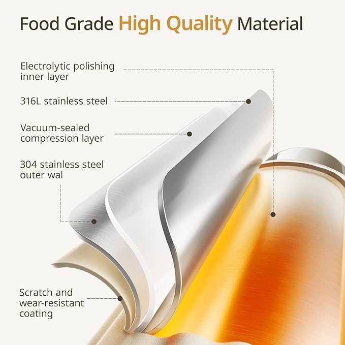 Snow Bear Portable Bottle Warmer for Travel, Fast Heating in 2.5 Mins for Breast Milk, 10200mAh Battery with LED Display, 17oz Large Capacity, Baby Bottle Warmer with Precise Temperature Control