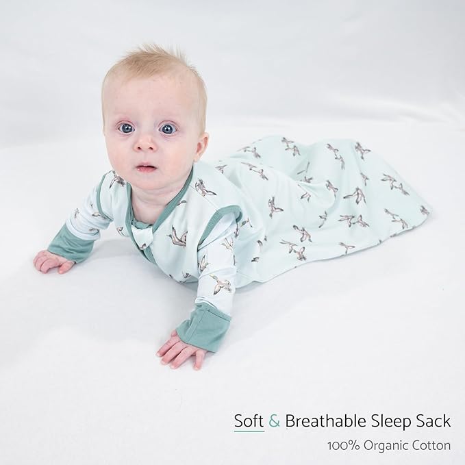 LollyBanks Baby Sleep Sack, 100% Cotton Wearable Blanket 2-Way Zipper Sleep Sacks