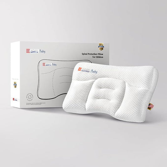 Toddler Pillow, Breathable & Cozy Machine Washable Kids Pillow, 21.6x13.8 Ergonomic Children Pillow for Boys and Girls Aged 3-8 (Height 2)