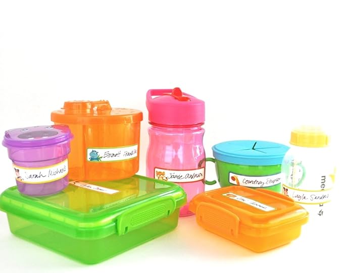 Bottle Labels, Write-On, Self-Laminating, Waterproof Kids Name Labels for Baby Bottles, Sippy Cup for Daycare School, Dishwasher Safe, Boy or Girl (Transportation, Set of 2)