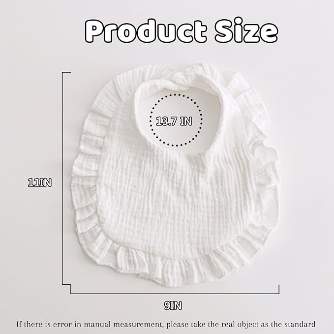 Baby Bibs Muslin Bibs 8 Pack for Drooling and Teething for Unisex Girls Boys