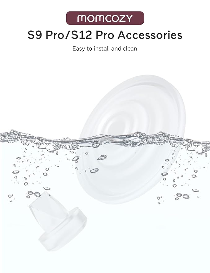 Momcozy Original S9 Pro/S12 Pro Replacement Accessories, Only Compatible with Momcozy S9 Pro/S12 Pro Breast Pump NOT for S9/S12(Duckbill Valves & Silicone Diaphragm,1 Pack)