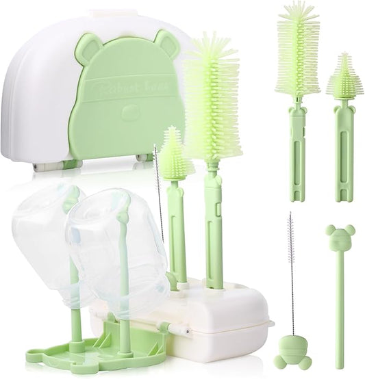 Baby Bottle Cleaner Brush Set Travel Baby Bottle Cleaning Kit Toddler Cleaning Set Travel Bottle Cleaner Kit After Birth Essentials for Mom Kit Toddler Travel Essential Convenience kit