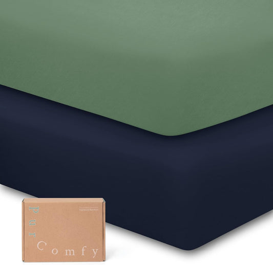 Supersoft Crib Sheets for Boys Girls, Premium Bamboo Viscose Buttery Soft Crib Mattress Fitted Sheet, Stretchy Knit Baby Sheet, Silky Comfort Baby Bed Sheets 28x52x9 Extra Deep Pocket