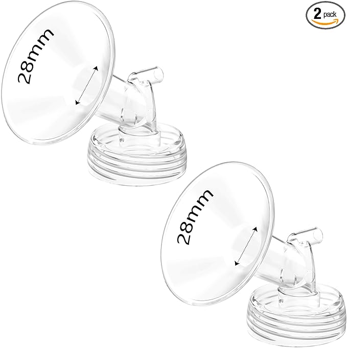 2pcs 28mm Flanges Compatible with Spectra S2 S1 9 Plus Ameda MYA Motif Luna Cimilre Breastpumps, Replacement to Spectra Pump Parts Spectra Flange, for Spectra Pump Parts and Spectra Shield