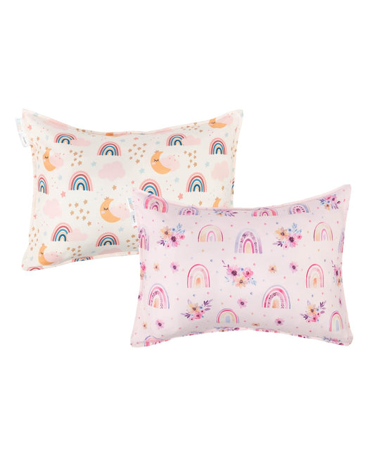 ALVABABY Toddler Pillowcases Stretchy Soft Kids Pillow Cover 2 Pack Fit 13"x 18" or 12"x20" Envelope for Girl Boy Sleepy Travel