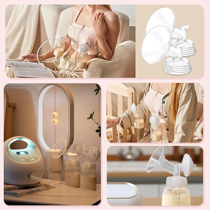 2pcs 28mm Flanges Compatible with Spectra S2 S1 9 Plus Ameda MYA Motif Luna Cimilre Breastpumps, Replacement to Spectra Pump Parts Spectra Flange, for Spectra Pump Parts and Spectra Shield