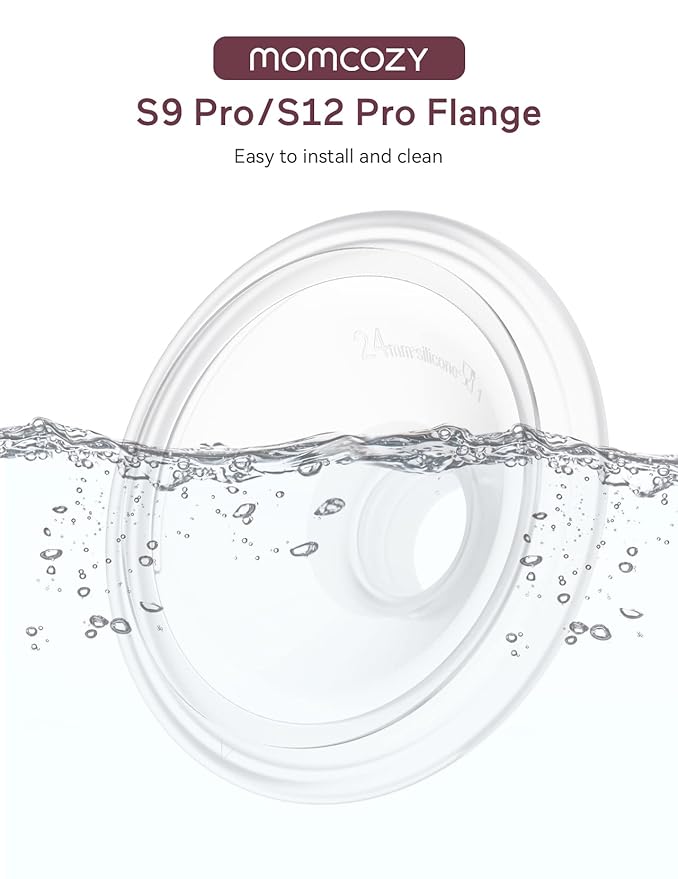 Momcozy Original S9 Pro/S12 Pro Replacement Accessories, Only Compatible with Momcozy S9 Pro/S12 Pro Breast Pump NOT for S9/S12(Double-Sealed Flange 24mm,1 Pack)