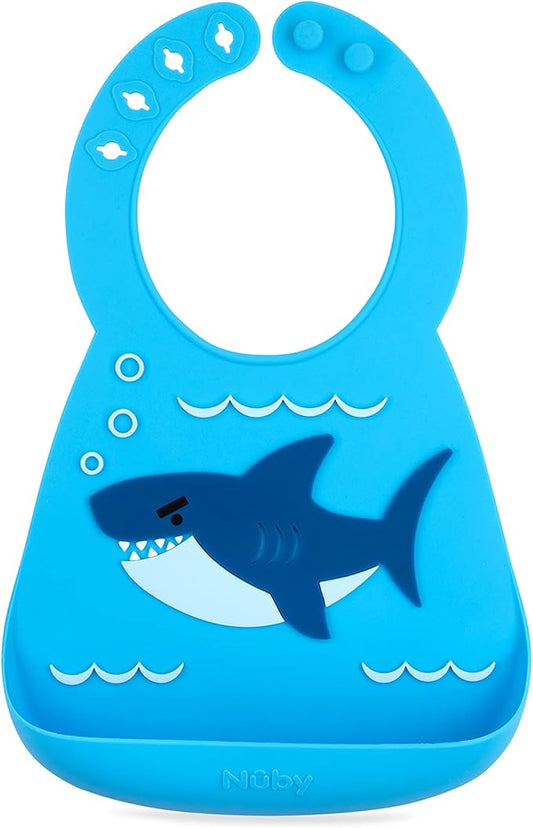 Nuby On The Go Silicone 3D Bib with Scoop to Catch Mess