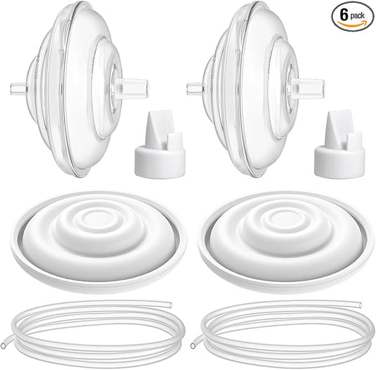 Electric Breast Pump Parts Compatible with Spectra S1/S2/9 Plus, Duckbill Valves, Backflow Protector Membrane and Tubes (Not Original Spectra Accessories)