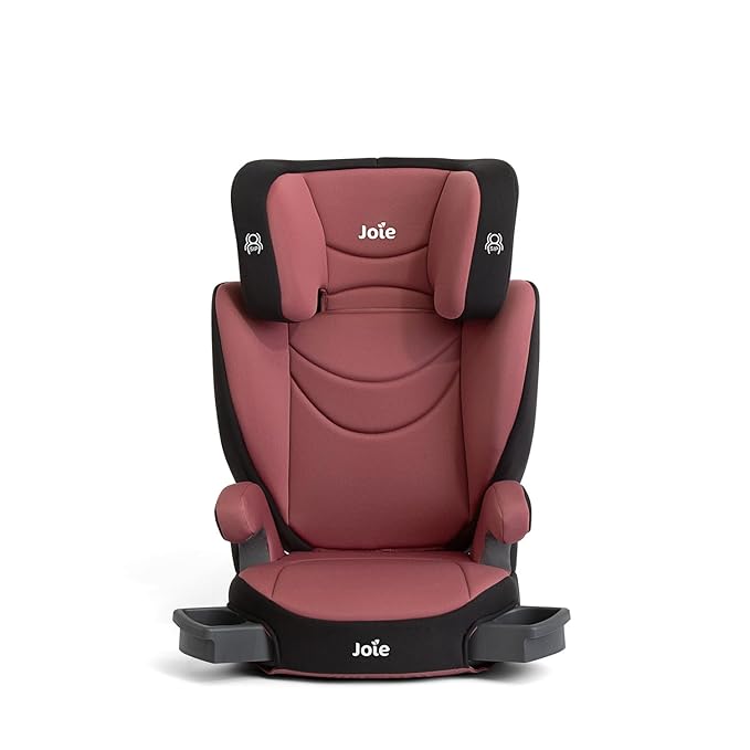 Joie Basil Highback and Backless Booster Car Seat for Big Kids 4 to 12 Years Old, Lightweight 2-in-1 Design (Crimson)