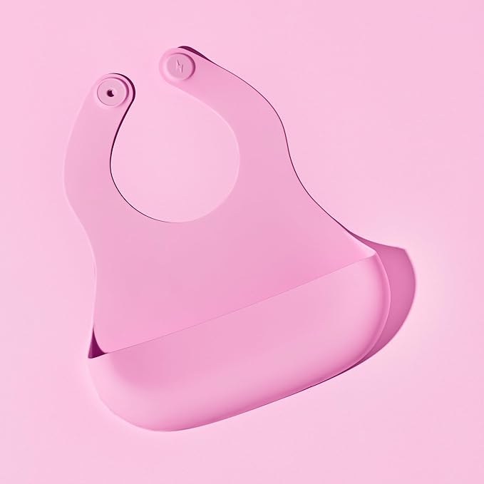 Magnetic Silicone Bibs 2-Pack Waterproof, Dishwasher Safe, BPA Free Food-Grade, Baby Feeding Bib