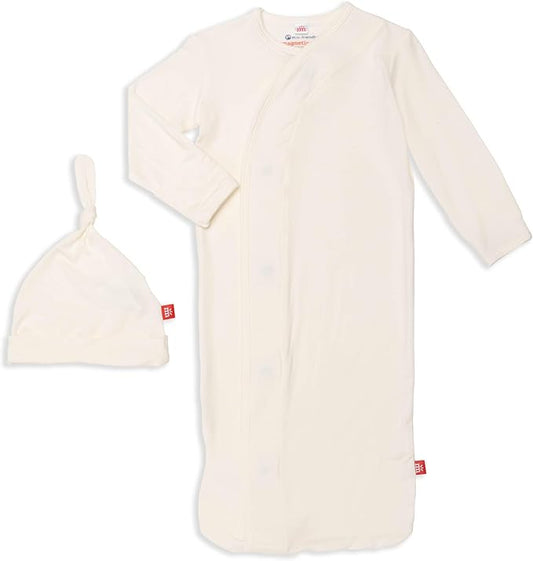 Magnetic Me Modal Newborn Sleeper Gown & Hat Set | Silky Soft Modal Fabric Sleep Sack
