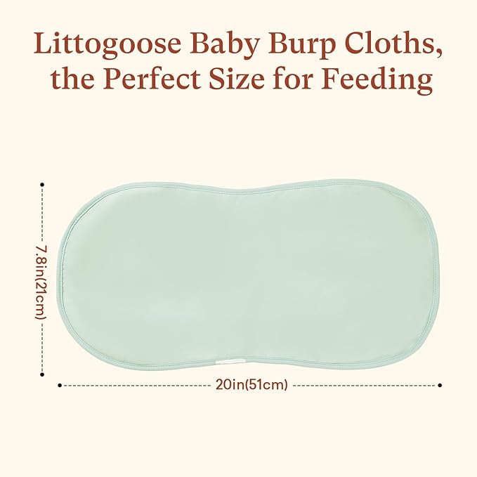 Baby Burp Cloths, Soft & Absorbent Burping Clothes for Newborns and Infants, Baby Boys and Girls (8 Pack)