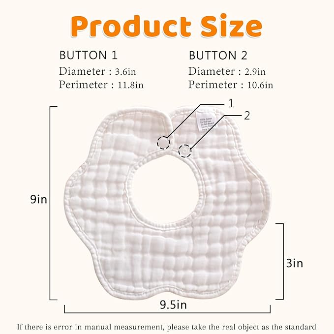 Baby Bibs Muslin Drool Teething Drooling Bibs for Baby Girl Boy Muslin Cotton