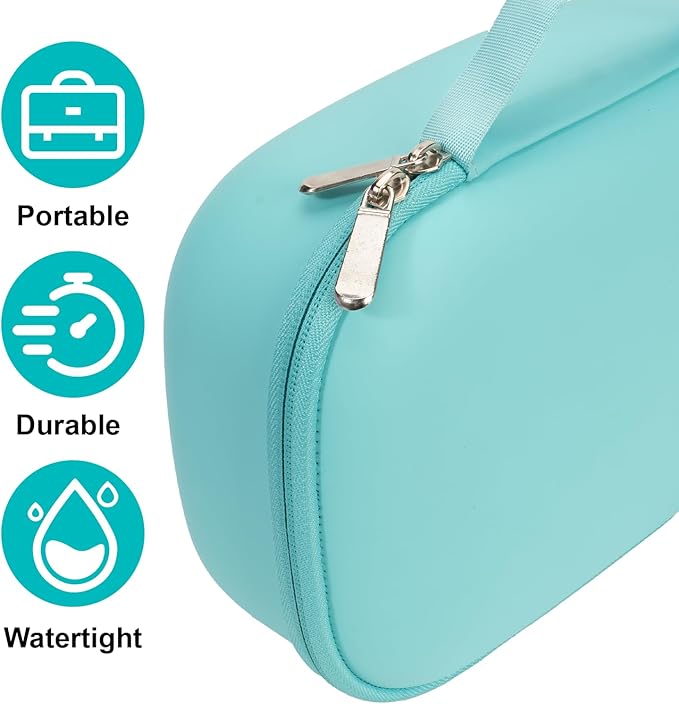 Wearable Breast Pumps Carrying Case, Hard Shell Breast Pump Bag with Waterproof Removable Tray, Breast Pump Storage Bag Compatible with Most of Wearable Breast Pumps (Teal)