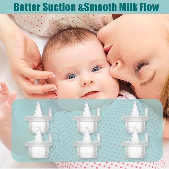 6pcs Duckbill Valves Compatible with Zomee Z1/Z2/BabyBuddha/NCVI 8782/8780/Motif Twist Breast Pump Replacement Pump Accessories