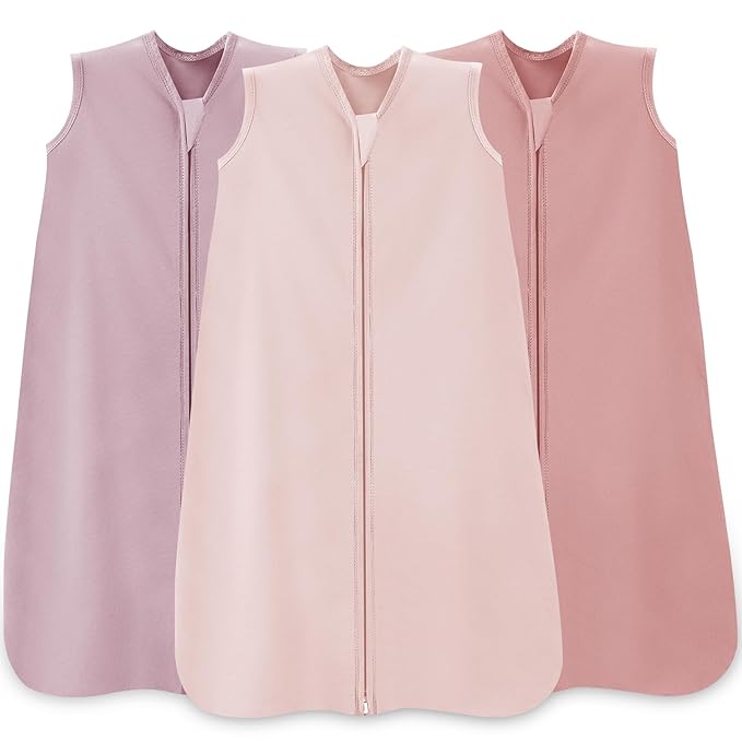 3 Pack Baby Sleep Sack 18-24 Months 100% Cotton TOG 0.5 Baby Sleeping Bag 2-Way Zipper Toddler Wearable Blankets Comfy Stretchy Summer Sleep Sacks