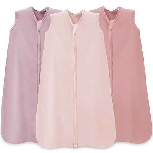 3 Pack Baby Sleep Sack 18-24 Months 100% Cotton TOG 0.5 Baby Sleeping Bag 2-Way Zipper Toddler Wearable Blankets Comfy Stretchy Summer Sleep Sacks