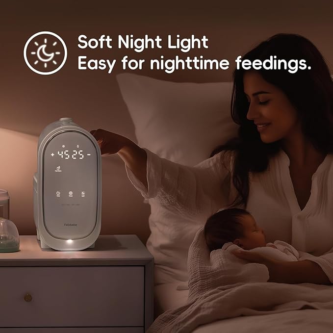 Bottle Warmer for Breastmilk, 11-in-1 Double Bottle Warmer Large Touchscreen with Night Light, Detachable for Easy Cleaning & Accurate Temperature Control, Timer, Milk Warmer for Baby