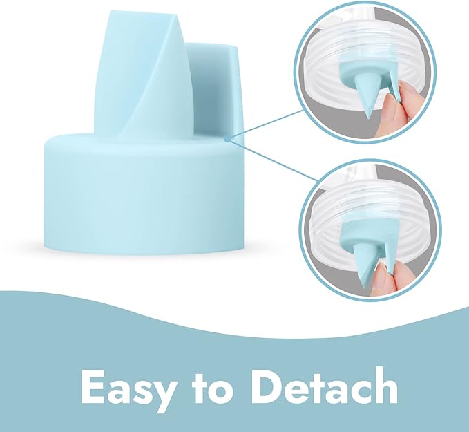 [8-Count] Papablic Duckbill Valves and Silicone Membrane Compatible with Spectra S1, S2 and 9 Plus Breastpumps, Not Original Spectra Pump Parts, BPA/DEHP Free, Blue