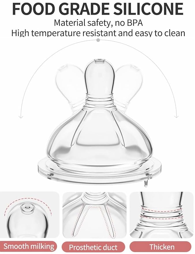 Baby Bottles, Anti Colic Breastfeeding Bottles with Medium Flow Nipples Size ＋, Wide Neck Baby Bottle for Babies, Newborn, Preemie 6+ Months, BPA Free (Blue, PPSU, 10 Ounce, 1 Pack)