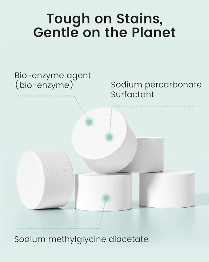 GROWNSY Official Detergent Washing Tablets - 130 PCS, Compatible with Momcozy Baby Bottle Washers