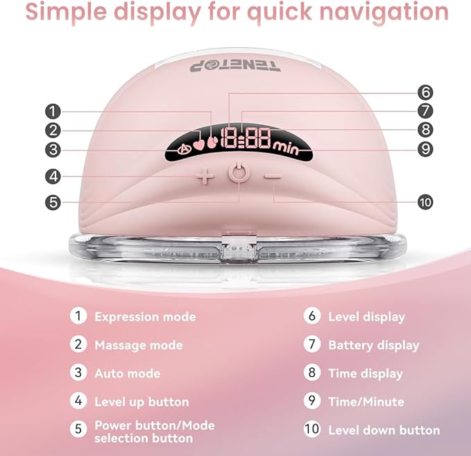 Electric Breast Pump, 2 Pcs Wearable Hands-Free Breastfeeding Pump with 12 Adjustable Suction & 3 Mode, Portable Milk Extractor for Pain-Free, Quiet and Efficient