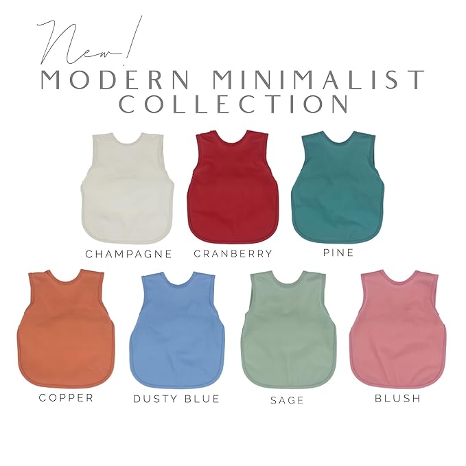 BapronBaby Minimalist Copper Bapron - No Neck Tie Safer Bib for Baby & Toddler - Soft Waterproof Stain Resistant - Machine Washable - Sz Preschool 3-5yrs