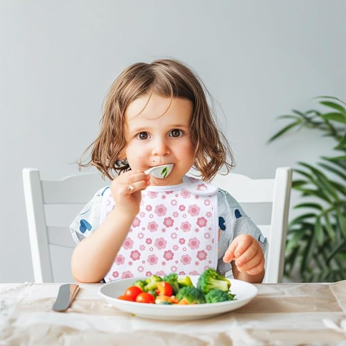 8 Pack Baby Bibs Unisex Adjustable with Snaps Ultra Soft Absorbent Drooling Teething for Boys and Girls