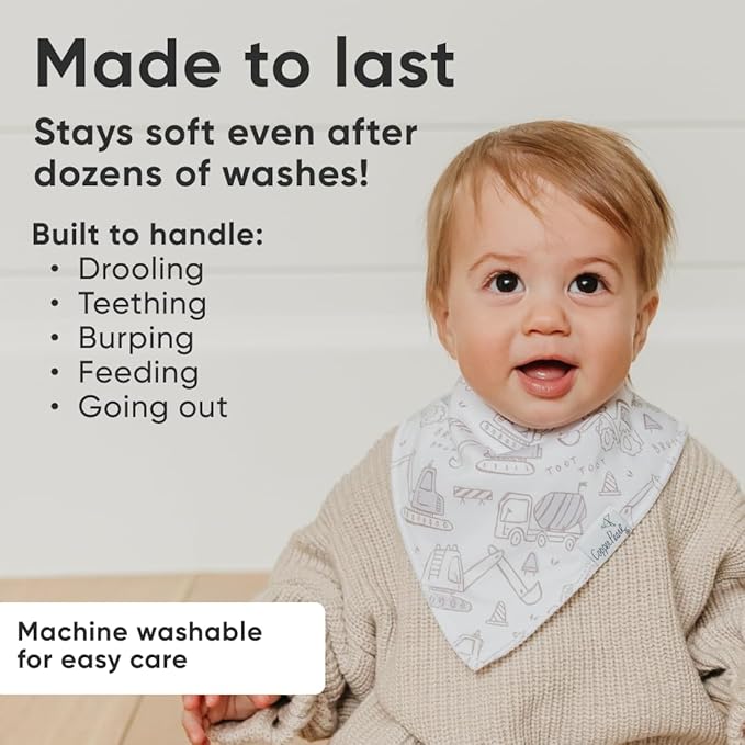 Copper Pearl Baby Bandana Drool Bibs for Drooling and Teething 4 Pack Gift Set Gage