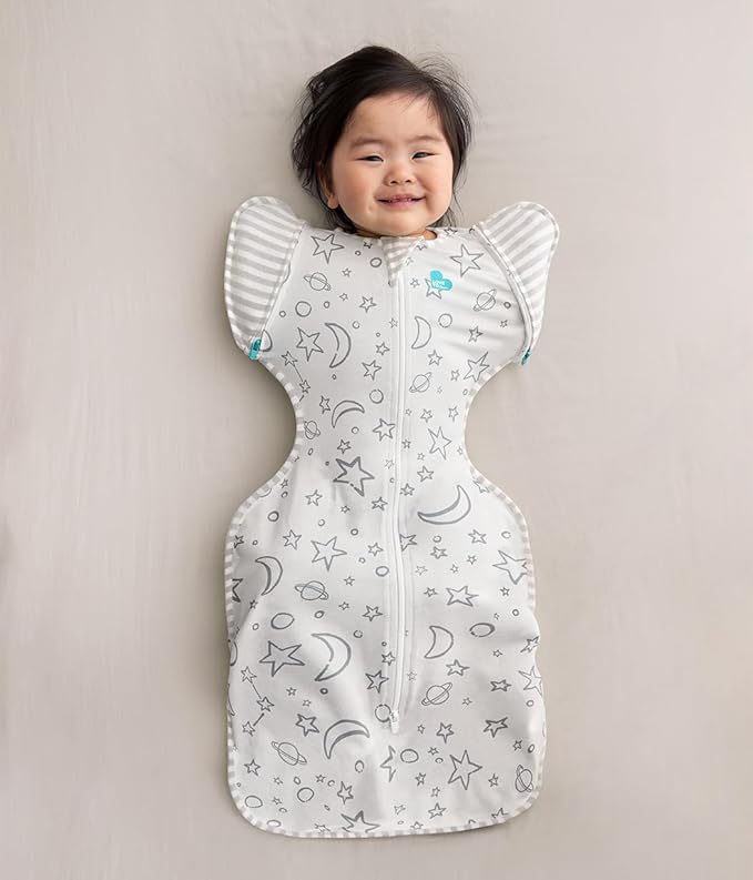 Love to Dream Swaddle UP Transition Bag, Luxuriously Silky Soft Viscose from Bamboo, Baby Sleep Sack, Patented Zip-Off Wings, Snug Fit Helps Calm Startle Reflex, 1.0TOG, 13-19 lbs, Cream