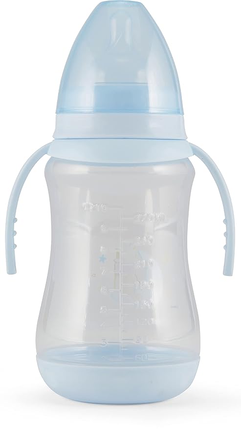 Disney 2 Pack 10 Ounce Baby Bottles with Character Prints and Colored Covers with Double Handle - BPA Free and Easy to Clean