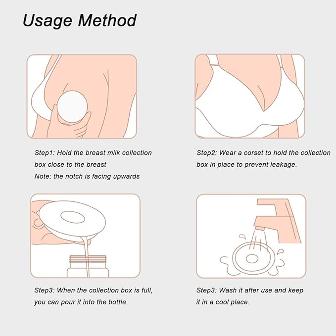 New Model with Plugs! 2PCS Breast Shells, Milk Saver, Wearable Nursing Cups, Protect Sore Nipples for Breastfeeding, Collect Breastmilk Leaks for Nursing Moms, BPA-Free and Reusable