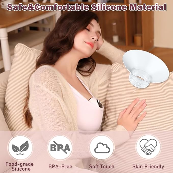 Flange Insert 17mm 6pcs Compatible with Momcozy M5/M9/M6/S12 Pro/V1 Pro/V2 Pro,for Spectra/Medela/MomMed/eufy/Lansinoh/Elvie Breast Pump, Fit for 24mm Flange/Shield of Most Pumps, Breastfeeding Parts