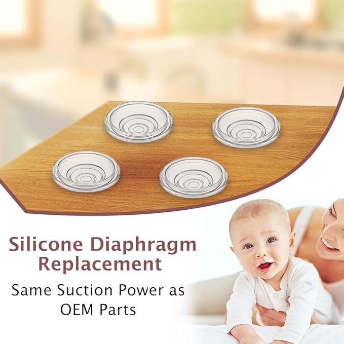 4pcs Silicone Diaphragm Compatible with Momcozy S12 Pro/S9 Pro Wearable Breast Pump Accessories,S12 pro/S9 pro Breast Pump Replacement Parts
