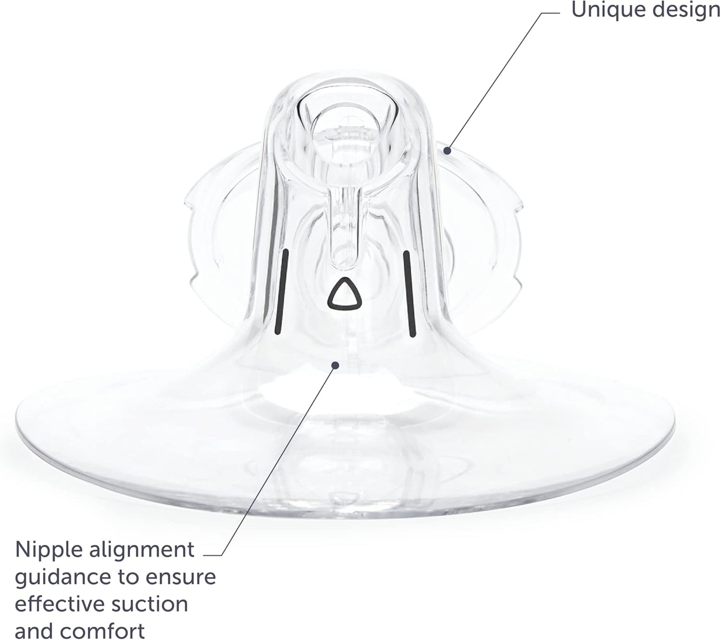 Elvie Pump Breast Shield - 24mm | 2 Pack Nipple Shield Flange for Pumping Breast Milk | Breast Feeding Essentials for Electric Breast Pumps | BPA Free Breast Shells | Breast Pump Bra Compatible