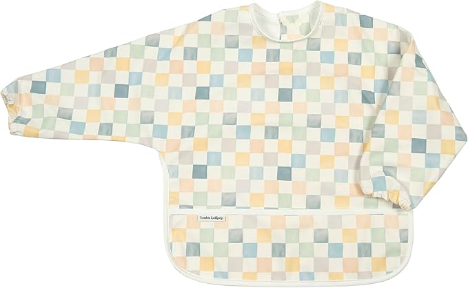 Loulou Lollipop Long Sleeve Mess Free Waterproof Bibs, for baby boys and girls 6-36 Months, Machine Washable, Travel Friendly