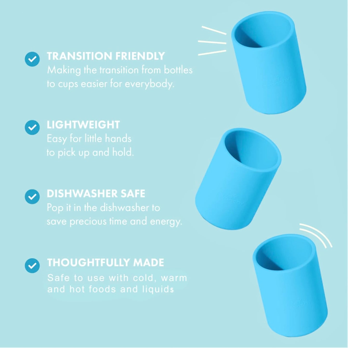 Avanchy Silicone Training Cup – 12 oz Open Cup for Toddlers and Infants – Ideal for Baby Led Weaning and Transitioning from Bottles, Orange