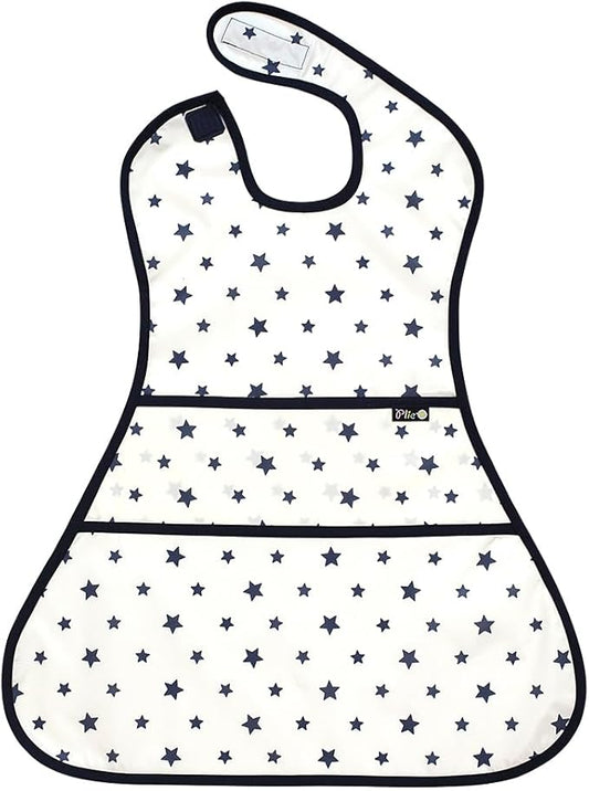 Full Coverage Waterproof Feeding Bib for Toddlers – Extra Long Apron Bib for Mealtime, Self-Feeding, BPA-Free