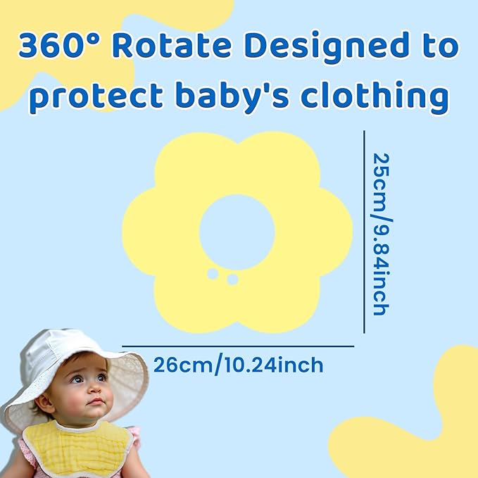 EllieHouse Baby Bibs for Girls Boys 10Pack Muslin Drool Teeth Drooling Teething Bibs Muslin Cotton for Infant Toddler