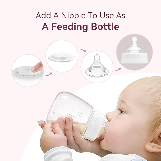 Milk Storage Bottle and Collection Bottle, Compatible with Spectra S1, S2, Motif Luna, Cimilre, Replace Spectra Bottles Wide-Mouth Bottles, 4 pc (6oz/180ml)