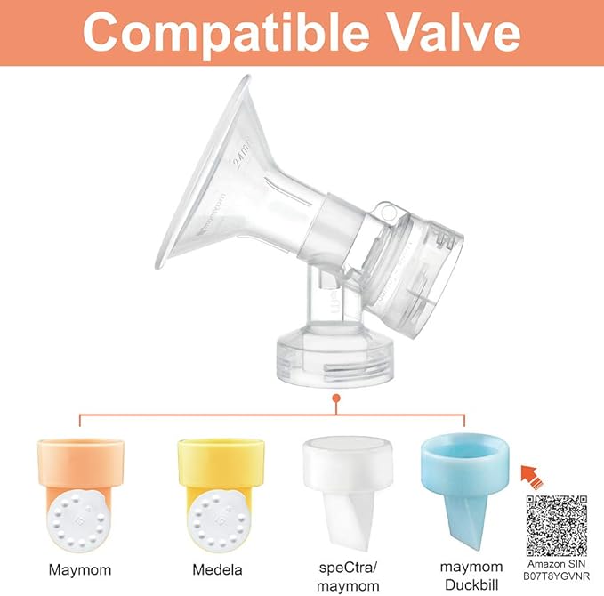 Maymom Breast Pump Kit Compatible with Medela Pump in Style Advanced Pump; 2xTwo-Piece 30mm Breastshield, 2 Valve, 4 Membrane, 2 Replacement Tubing; Replacement Part for Medela Shield, Valve