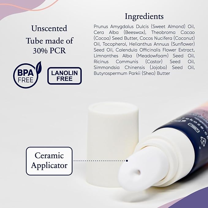 Nip Gloss, Lanolin Free Nipple Cream Safe for Breastfeeding, All Natural Ingredients, 2 in 1 Nipple Cream Lip Balm, Pediatrician Approved, Mess-Free and Travel-Friendly .67 oz (20 ml)