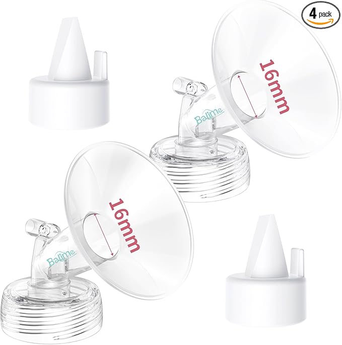 Electric Breast Pump Parts Compatible with Spectra S1/S2/9 Plus, 2Pcs Duckbill Valves and 2Pcs 116mm Flange (Not Original Spectra Accessories)