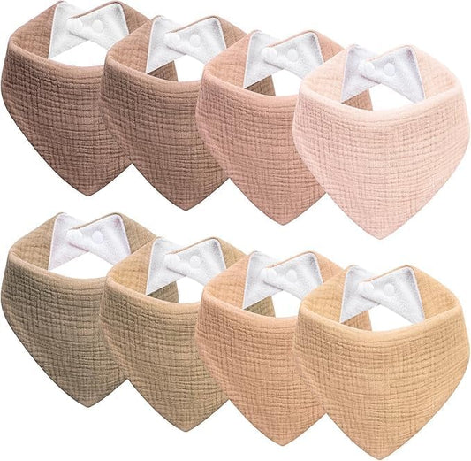 Muslin Baby Bibs Baby Drool Bandana Bibs for Baby Girls Boys Infant Newborn Toddler Drooling and Teething