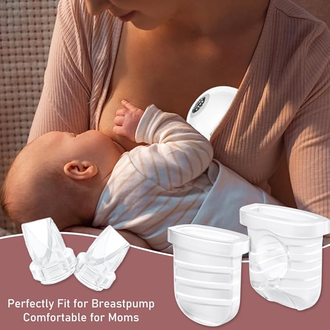 6pcs Duckbill Valves and 4pcs Silicone Diaphragms Compatible with eufy E10/S1/S1 Pro, Lansinoh Discreet Duo/NCVI S32/Nuliie S32/NICEGREEN Life S32/Zooawa S32 Breast Pump Replacement Parts,12 Packs