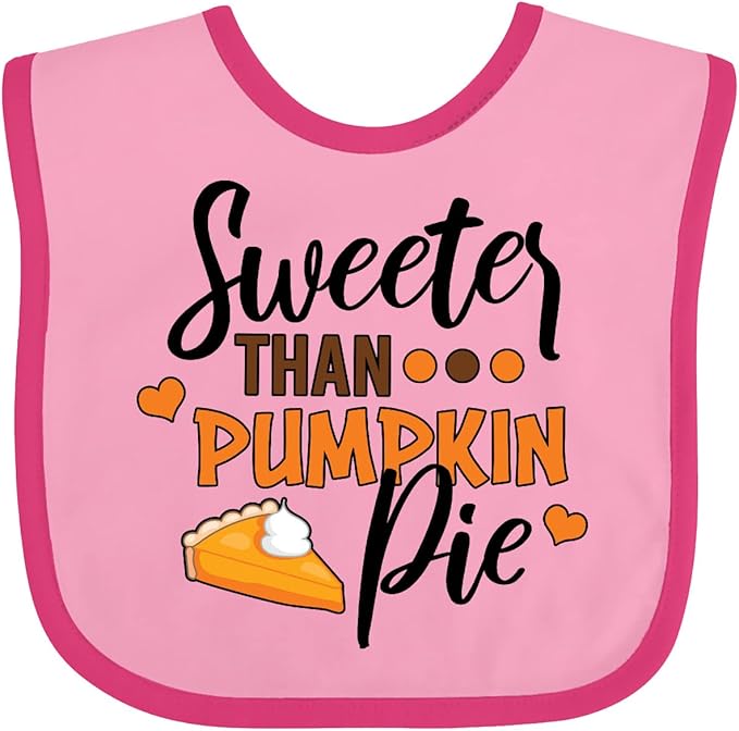inktastic Thanksgiving Sweeter Than Pumpkin Pie Baby Bib